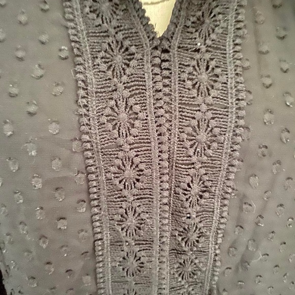 Shein Polka Dot Tassel Tie Neck Babydoll Dress - Picture 6 of 9